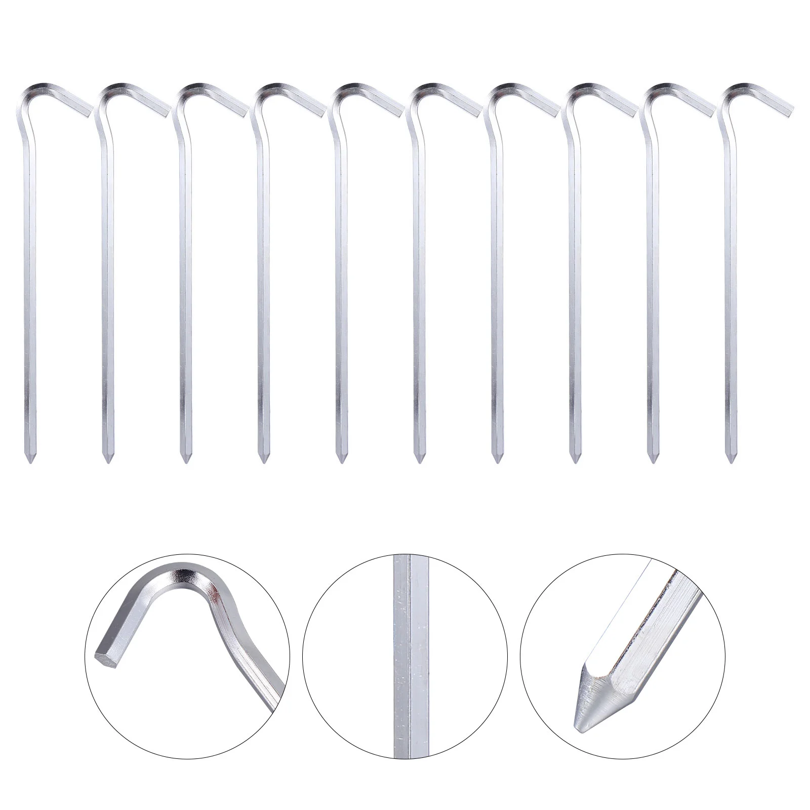 

10 Pcs Beach Tent Hard Ground Pegs Fishing Accessories Outdoor Tent Peg Outdoor Stakes Camping Tent Peg Heavy Hexagon Tent Pegs