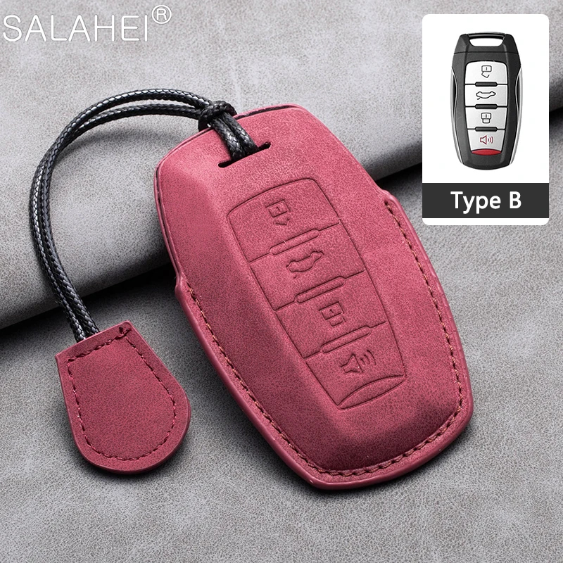 

Suede Leather Car Remote Key Case Cover Shell For Great Wall Haval Hover H1 H4 H6 H7 H9 F5 F7 H2S GMW Coupe Keychain Accessories