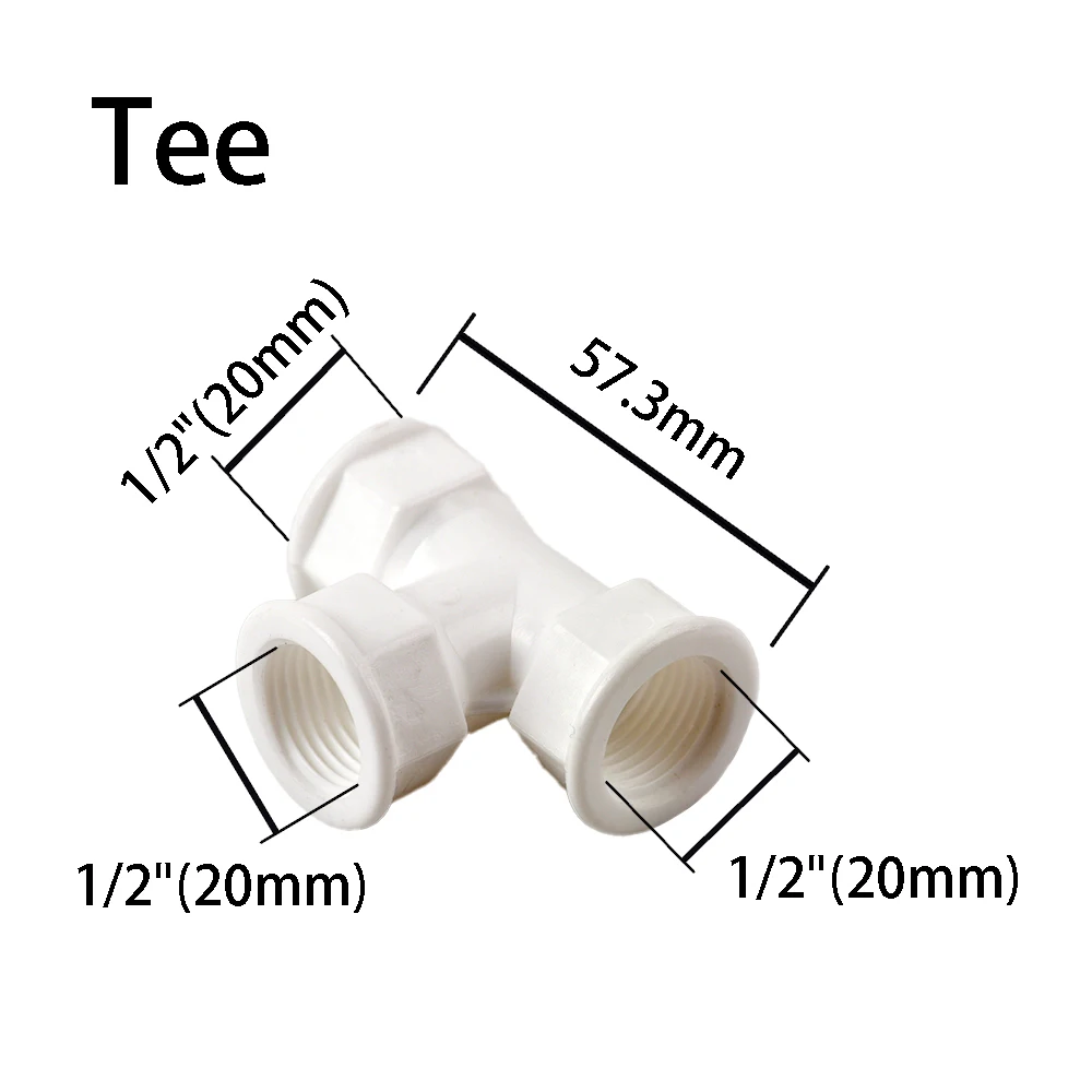 

ПВХ тройник 1/2" 3/4" 1", белый
