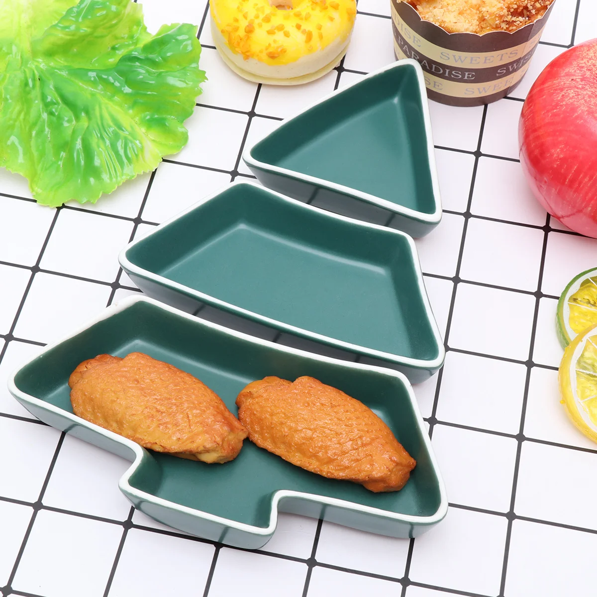 

Fruit Serving Christmas Tray Plates Plate Party Snack Appetizer Candy Tree Ceramics Bowl Dried Sectionsplatter Ceramic