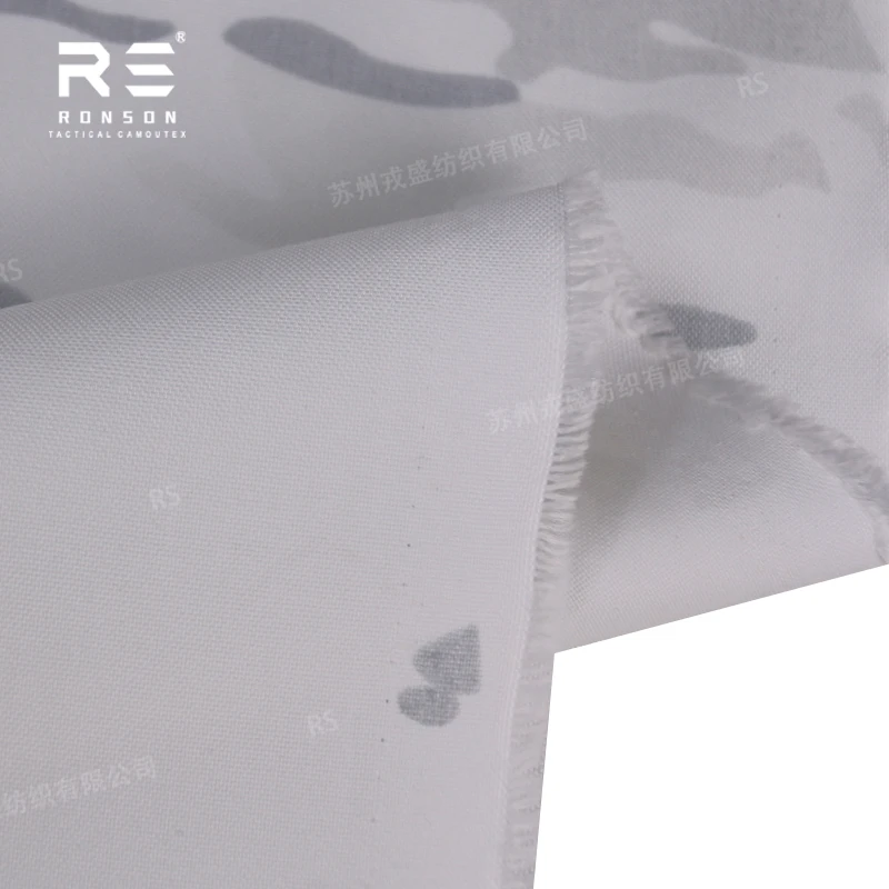 Фото Ткань нейлоновая Cordura 500D, камуфляж Snow CP, 100% тканая, водостойкая, с ПУ-покрытием, для тактического снаряжения, рюкзаков, военных ранцев, кемпинга №3