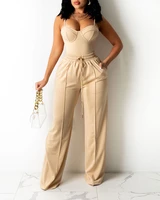 summer jumpsuit women clothes womens jumpsuits wide leg suit sleeveless sexy summer wear beach office lady sexy lady