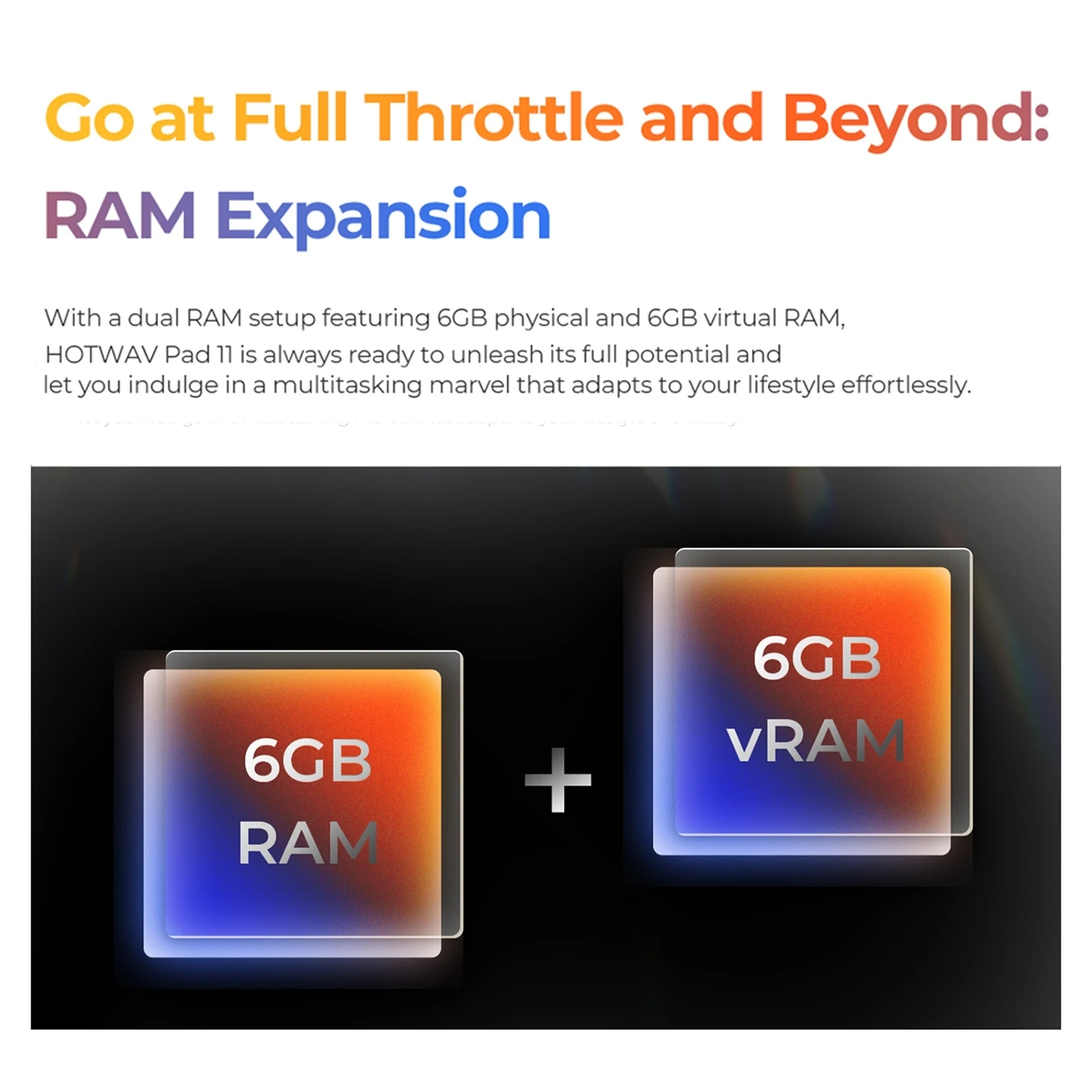 HOTWAV Pad 11 Планшетный ПК 6 ГБ + 256 'ɿHD Дисплей Android 13 8000 мАч Большой аккумулятор 8 МП