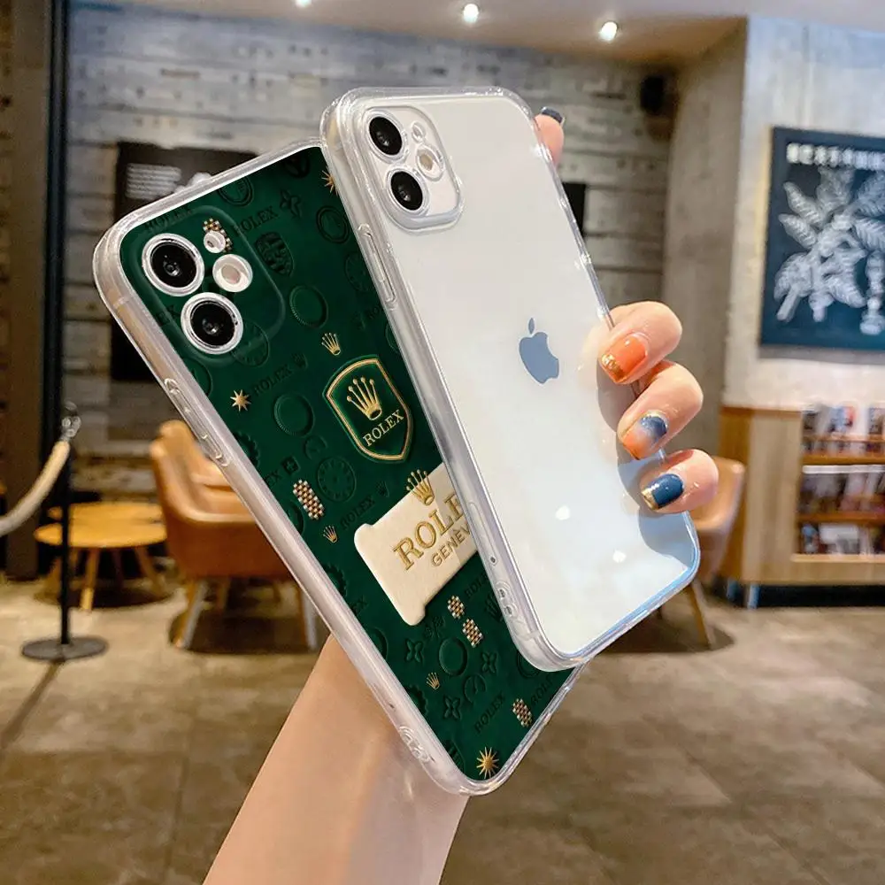 Чехол R-Rolex для iPhone 17 Air 16 15 14 Plus 13 12 11 Pro Max 16e, противоударный, прозрачный, HD-качество (art.: 3920dc75d9150) - 3920dc75d9150