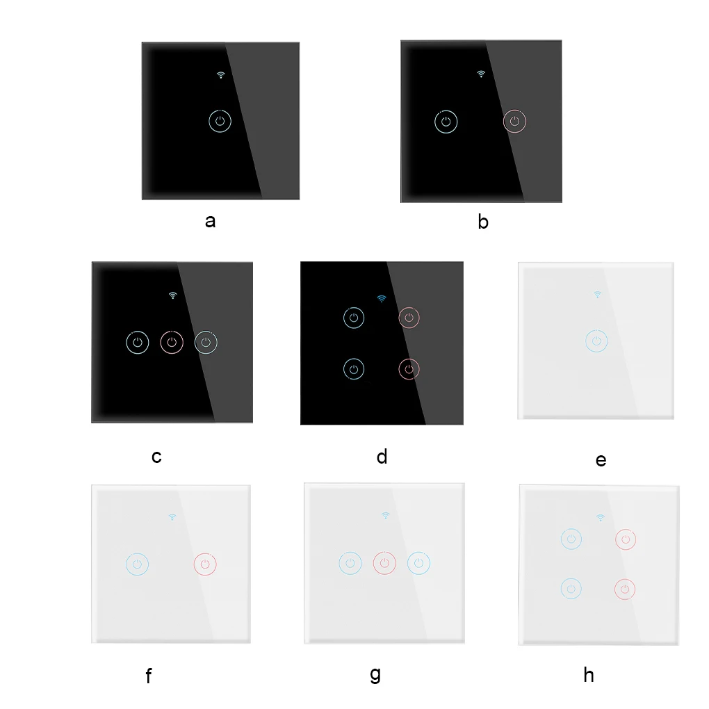 

Умный сенсорный светильник ключатель с Wi-Fi, 1/2/3/4 клавиши, 110-250 В