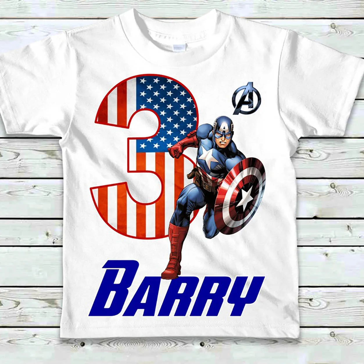 

1 2 3 4 5 6 7 8 9 Year Marvel Captain America Birthday Boys Shirts Personalize Name Birthday Boy T-shirt Superhero Party Wear