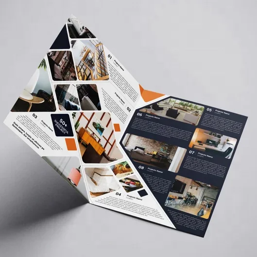 Custom Promotion High Quality Tri-Fold Flyers Printing Service Brochure