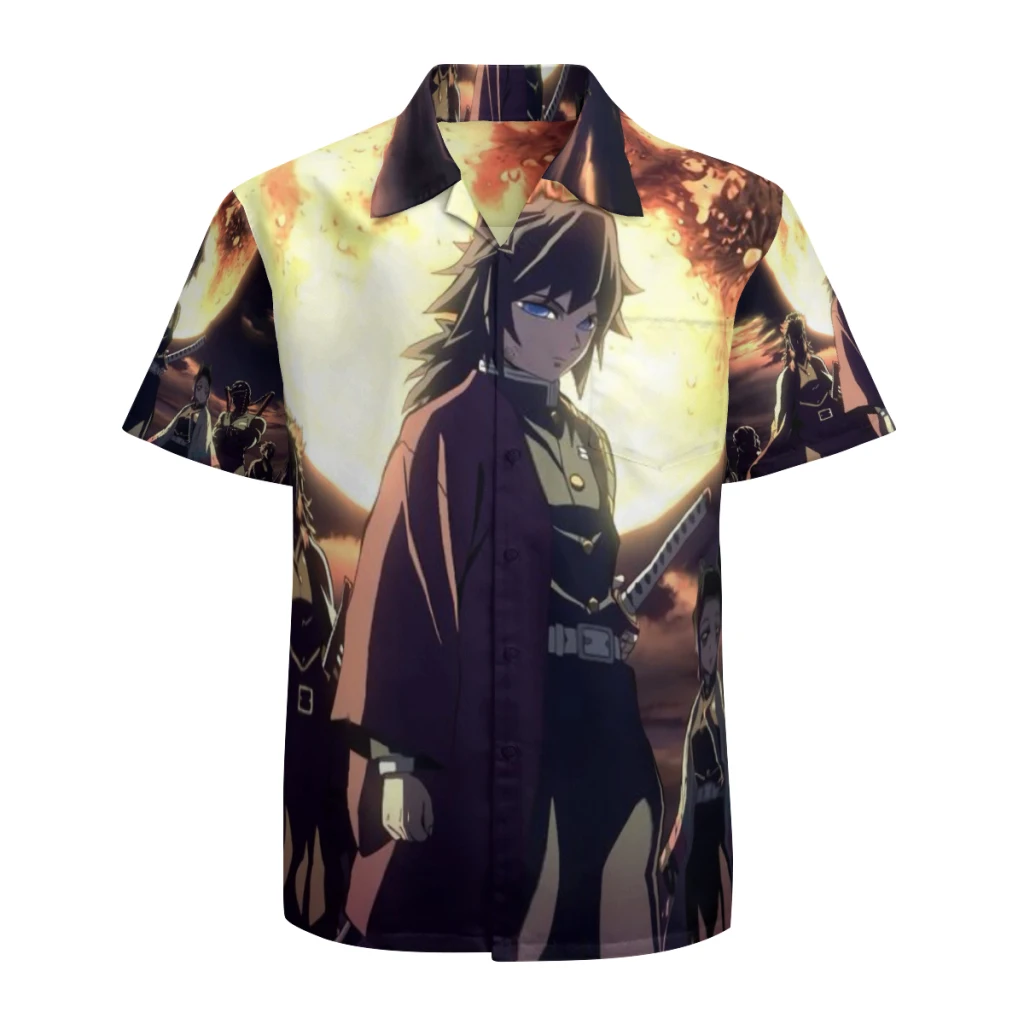 

Kimetsu no Yaiba мужские рубашки Kisatsutai Moon, модная 3D рубашка, новая трендовая рубашка