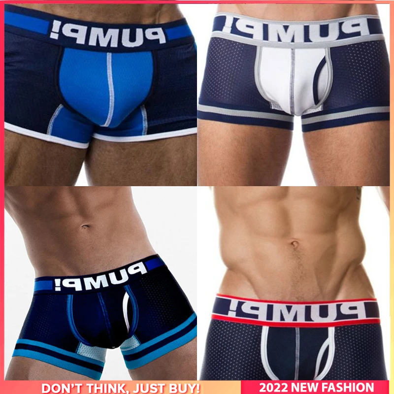 

4Pcs Ins Style Man Underwear Boxer Men's Panties Breathable Cotton Cuecas Gay Sexy Men Underpants Boxers Shorts