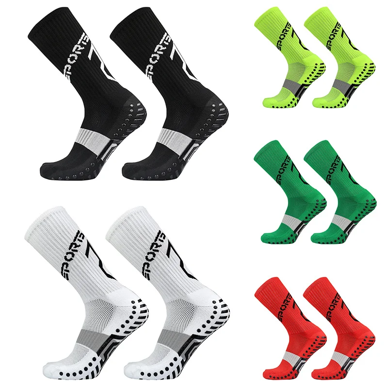 

2023 Heel Women New Pattern Men Sports Soccer Socks Sports Non-Slip Silicone Grip football Socks calcetas antideslizantes