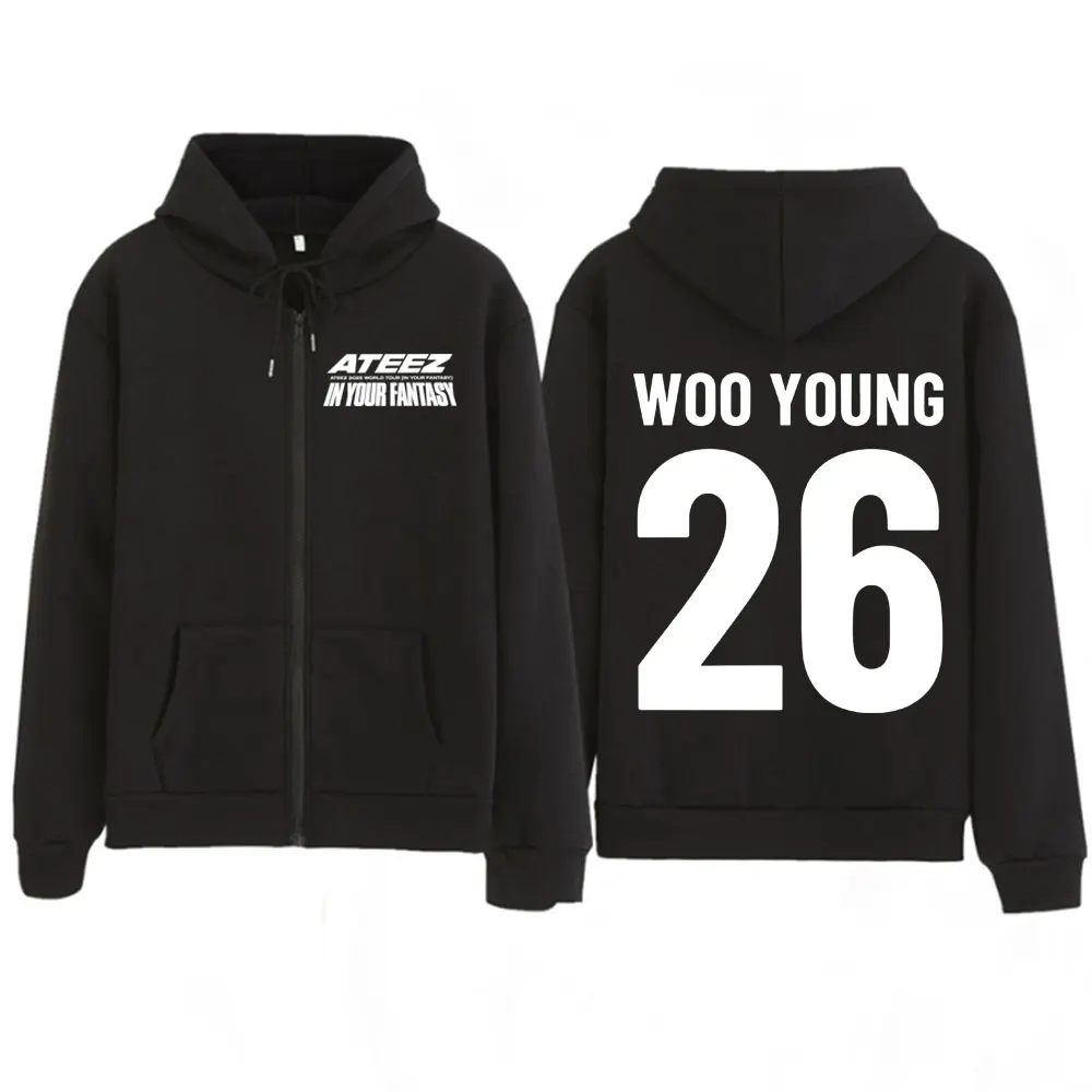 Фото Ateez 2025 World Tour in Your Fantasy Толстовка на молнии Hongjoong Seonghwa Yunho Yeosang San Mingi Wooyoung Jongho Толстовка на молнии №2
