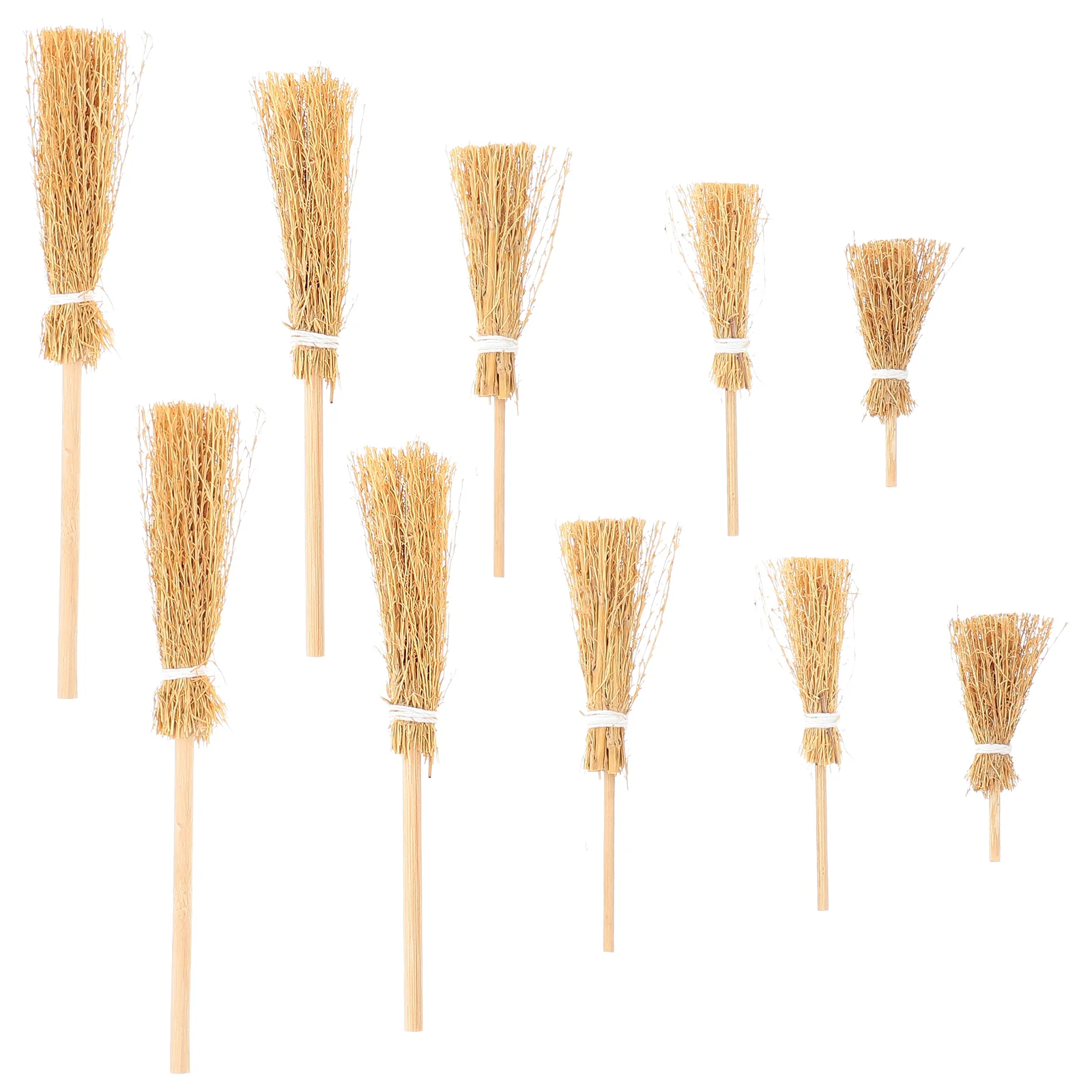 10 шт. мини-домик с метлой украшение имитация метлы декор ручной аксессуар для