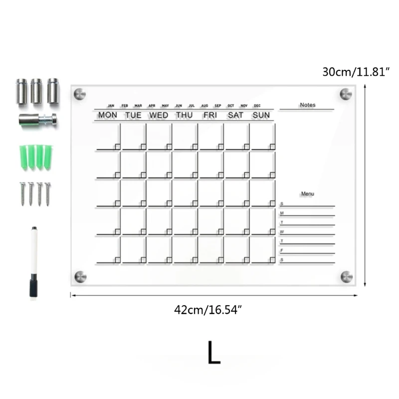 

Reusable Calendar Whiteboard Weekly Planner Acrylic Calendar Board To Do List Whiteboard for Wall Decorative