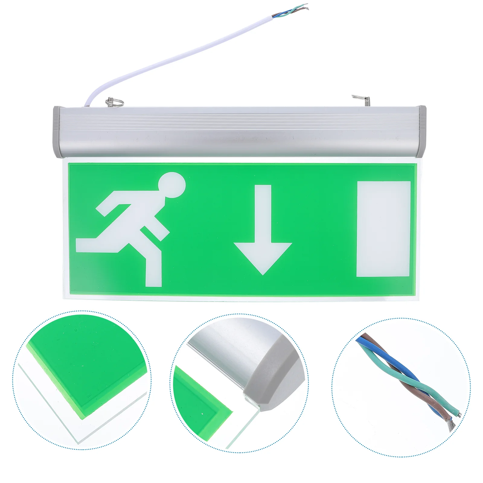 

Exit Sign, LED Safety Indicator Plate LED Emergency Light Evacuation Sign Light Led Emergency Light Safety Escape Sign for