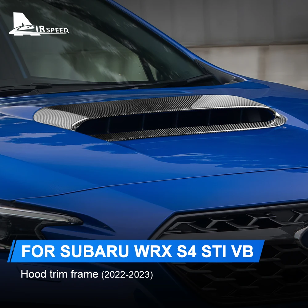 

Чехол из натурального углеродного волокна для Subaru WRX S4 STI VB 2022 2023, отделка капота автомобиля, рамка, Внешнее украшение, наклейка, аксессуары, Стайлинг
