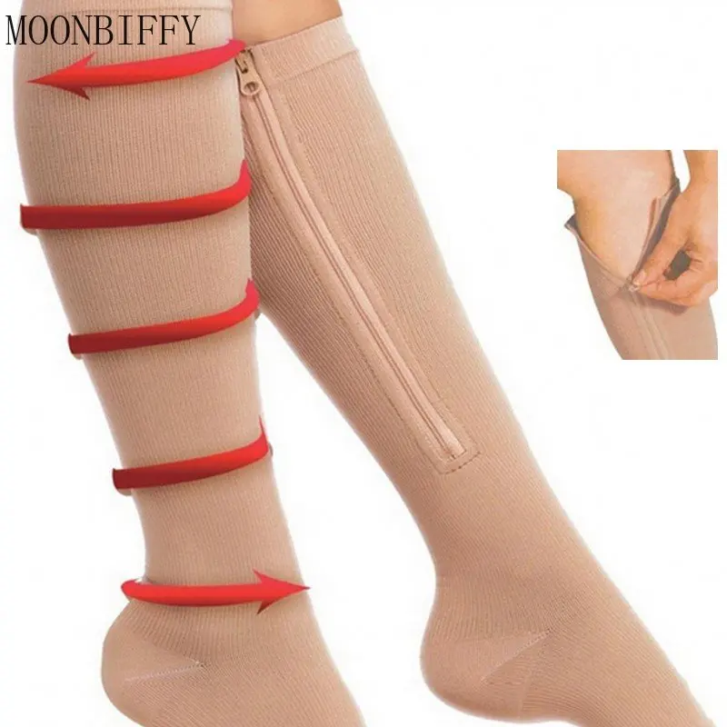 

Носки компрессионные унисекс на молнии для сжигания жира, функциональные носки для профилактики варикозного расширения вен, для мужчин и ж...