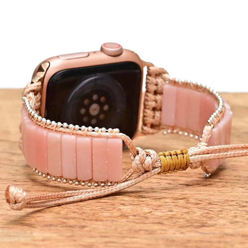 Bohemia Braided Gemstone Bracelet Strap For Apple Watch Band 8 41mm 45mm SE 7 6 5 4 44mm 40mm 38mm 42mm iWatch Ultra 49mm Correa