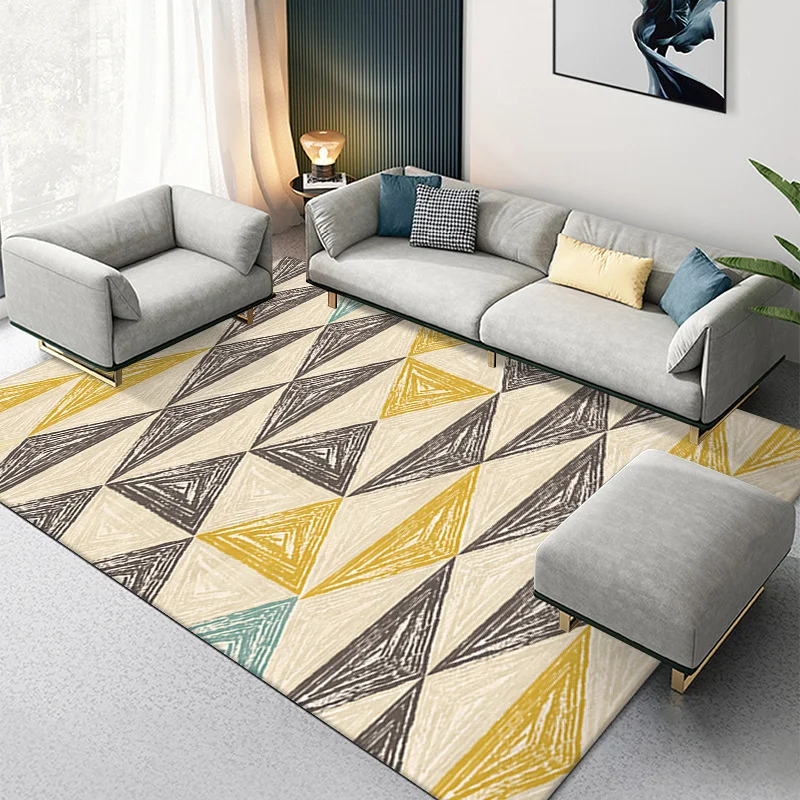 Ковры для гостиной с геометрическим рисунком напольные украшения большие