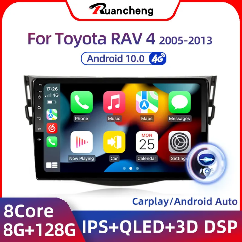 For Toyota Rav4 Rav 4 2005-2013 Multimedia Video Player 2din Dsp Navigation Gps 4g Net Wifi Stereo