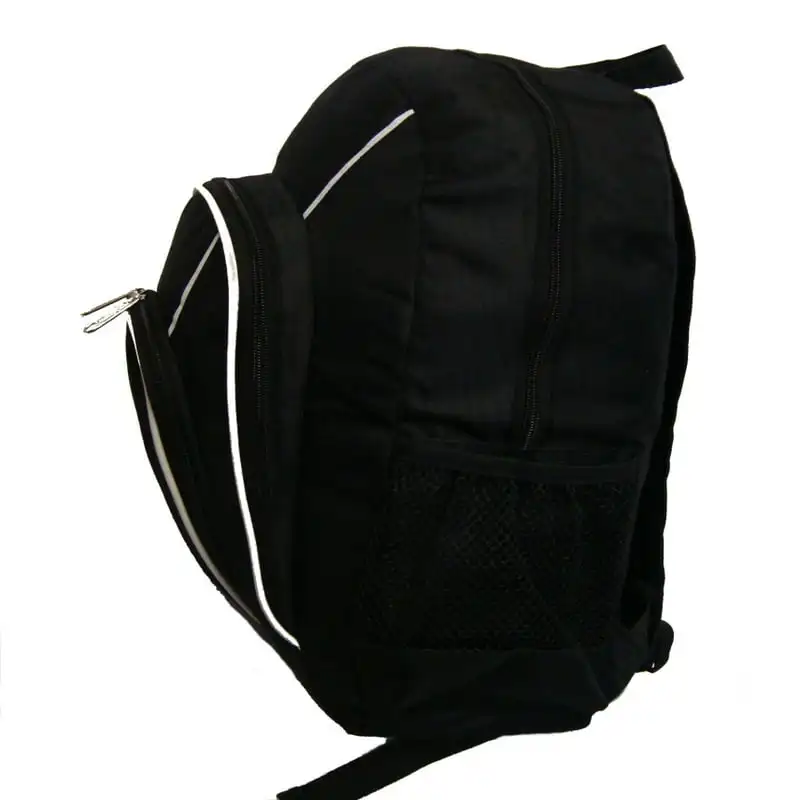

Gorgeous 16-Pocket Black Rip-Stop Unisex Backpack School Bag, Perfect for Daily Use & Organization.
