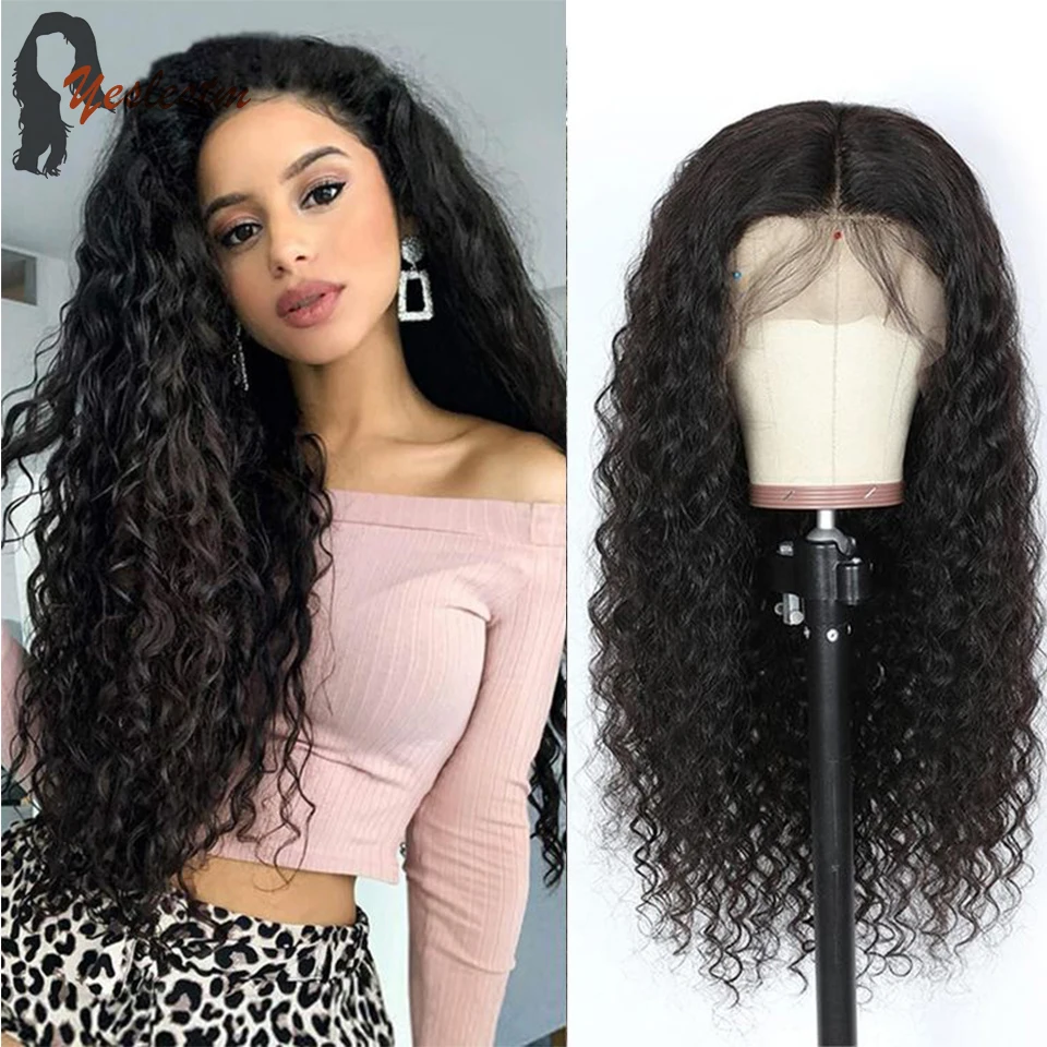 

Water Wave Lace Frontal Wigs Lace Front Human Hair Wig For Black Women 13x4 Loose Deep Wave Transparent Lace Pre Plucked 180%