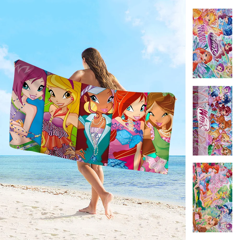 Женское Полотенце Winx Clubs Быстросохнущее Из Микрофибры Для Пляжа Йоги Бассейна