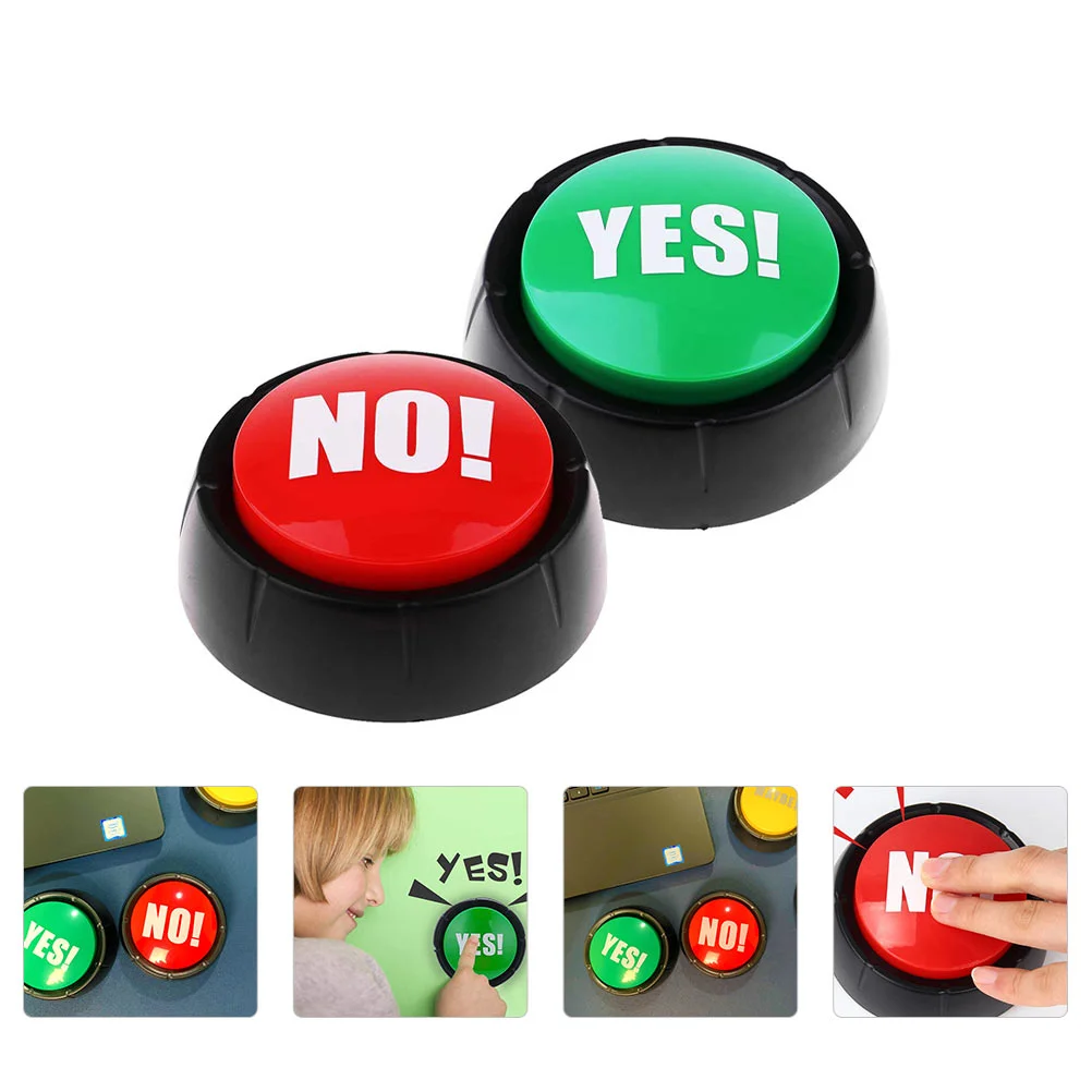 

Кнопка голосового ответа «No Yes», зуммер для вечеринки, говорящие кнопки для игровых викторин, запись, будильник, демонстрация на рабочем сто...