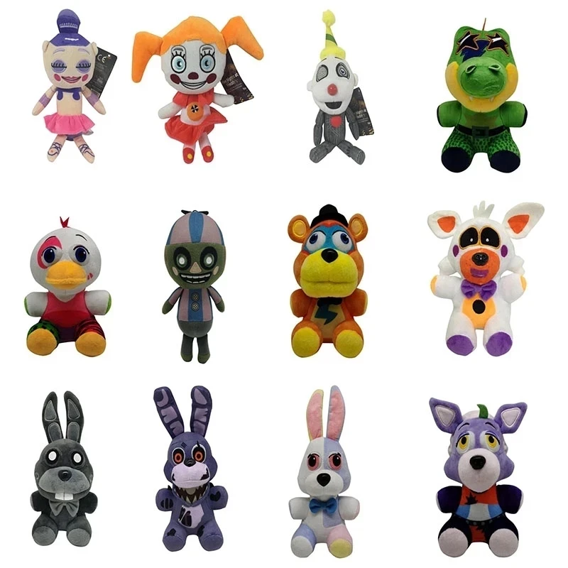 18cm FNAF Plush Toys Kawaii Animal Foxy Bonnie Bear Chica Stuffed Toys For Kids Children Birthday Gift Plushie Dolls