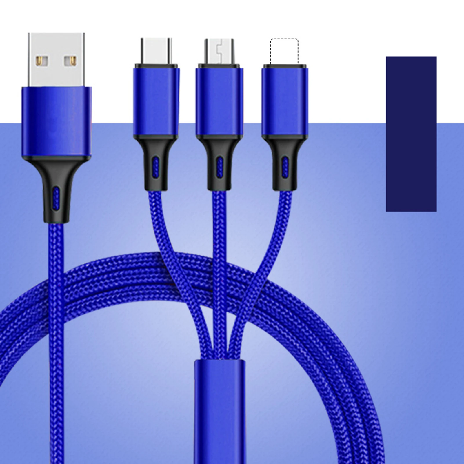 

3 In 1 Micro USB Type C Charger Cable Multi Usb Port Multiple Usb Charging Cord Usbc Mobile Phone Wire For Samsung S10