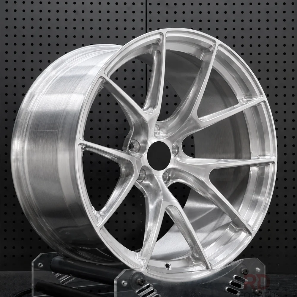 Фото Кованые диски Forged Vs-5rs Brushed Clear 17, 18, 19 дюймов, 5x120, 5x114.3, 5x112 из легкого сплава для BMW F30, Alfa Romeo, Tesla, Subaru. №3