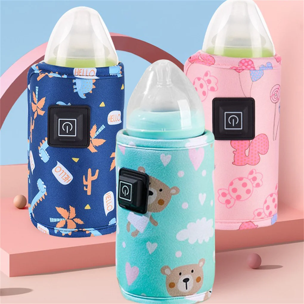 

1 2 3 USB мультяшный подогреватель для Детской бутылки портативная изоляция Регулируемый автоматический подогрев молока воды детские товары Тип 2