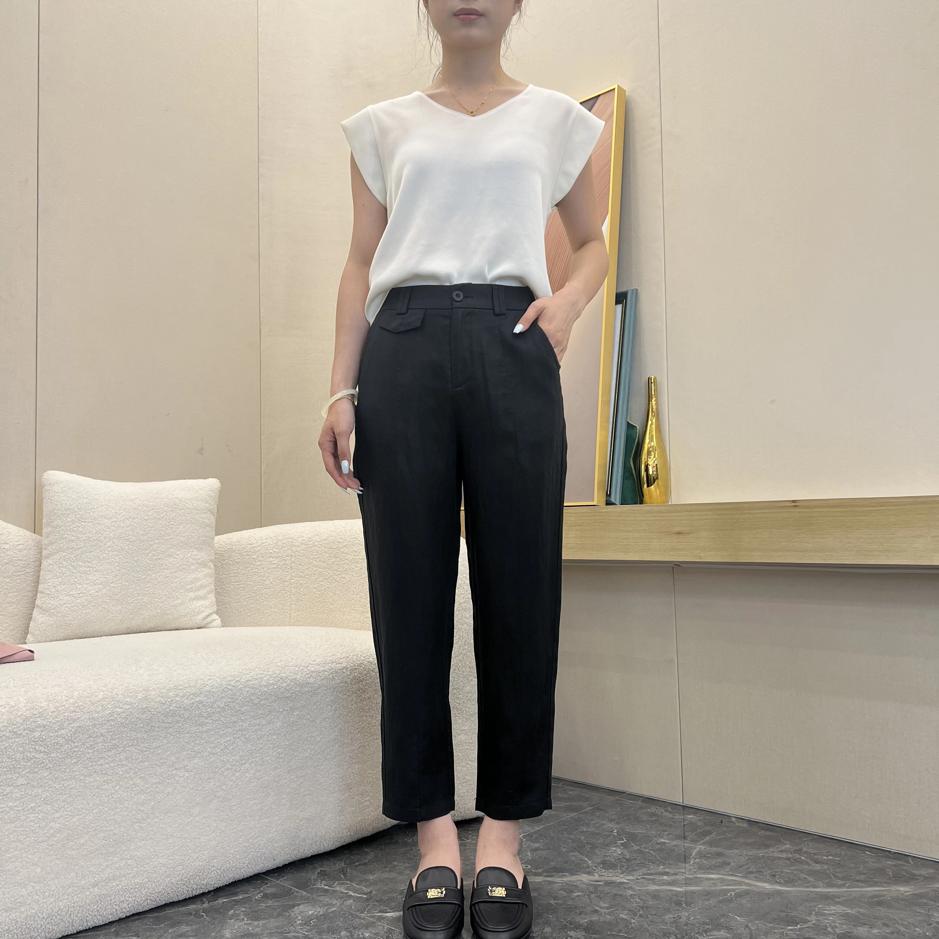 

Summer Clean Pants Flap Design Woman Clothing Traf 2023 Woman Summer Outfits for Women 2023 Trousers Elegant Women's Pants Y2k