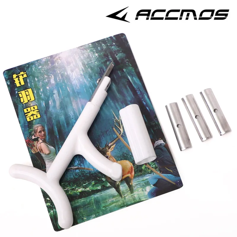 

Archery 4 Blades Shaving Device Arrow Vanes Remover Tool Carbon Arrow Clean up the Feather DIY Arrow Shaft Hunting Accessory