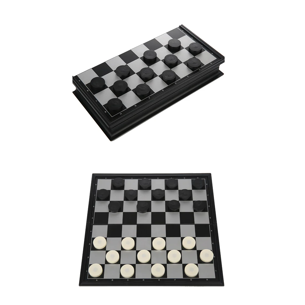 

1 Set Checkers Durable Magnetic Folded Draughts Chess Checkers Set Checkers for Children Kids
