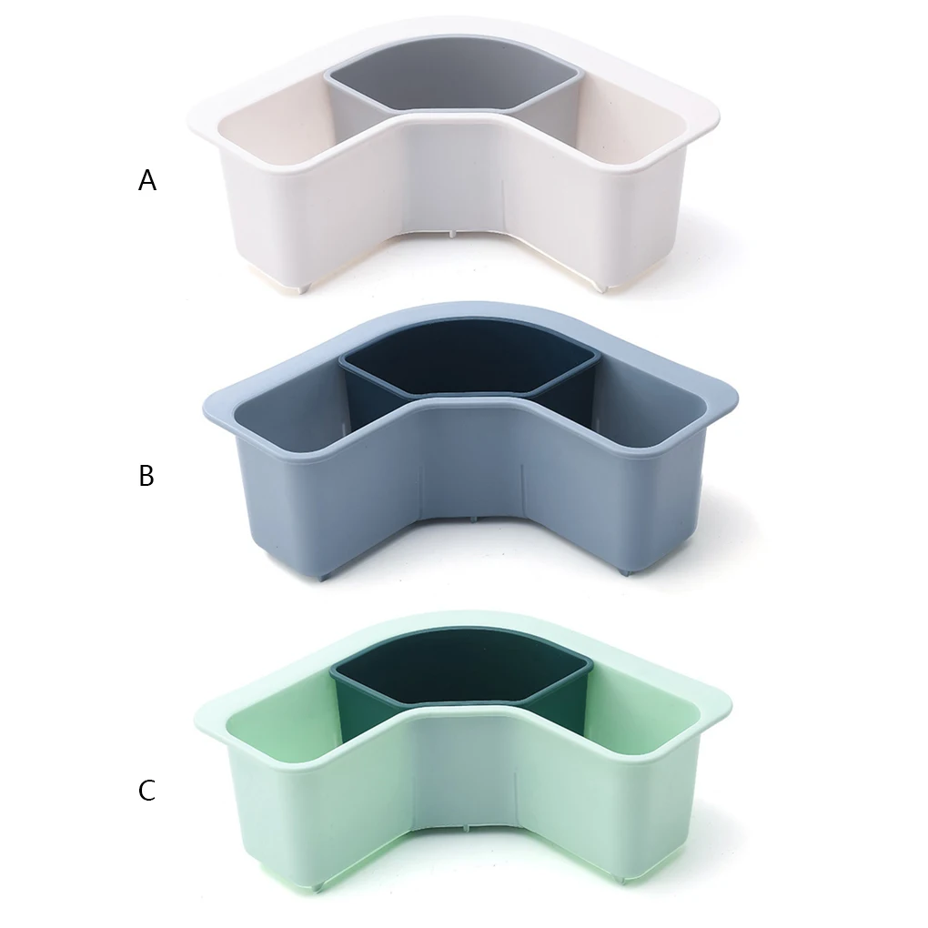 

Держатель губок на раковине треугольные контейнеры для овощей, держатель, кухонный органайзер для хранения, сушка слива, белый, серый