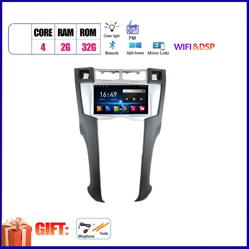 

Автомагнитола Carplay, мультимедийный проигрыватель на Android для Toyota Yaris 2005-2011, стерео, GPS-навигация, 2DIN, BT, FM