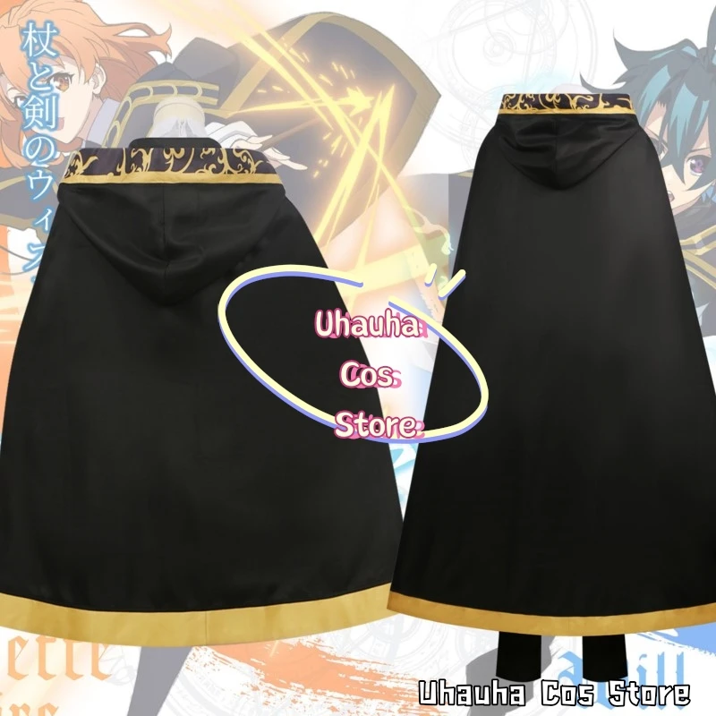 Wiru Seruforuto Koretto Rowaaru Cosplay Anime Wistoria: Wand and Sword Cos Costume Black Clock Suit Holloween Party Roleplay Set