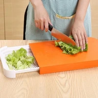 chopping board food cutting block fruit vegetable cutting board with storage drain sink basins washable vegetables strainer