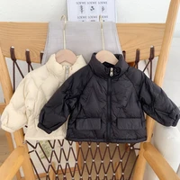 girls coat jacket cotton%c2%a0outwear overcoat 2022 simple warm thicken plus velvet winter breathable childrens clothing