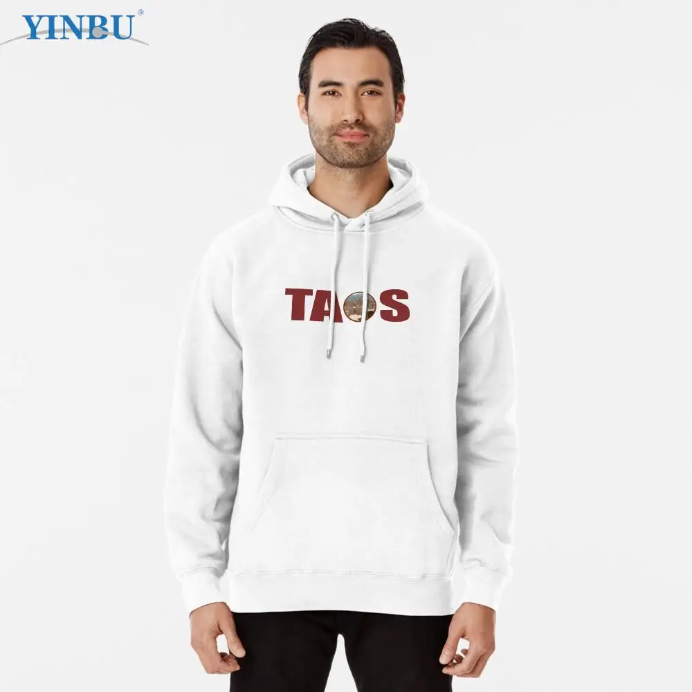 

TAOS, Новый мексиканский дизайн для путешествий на золотом желтом фоне пуловер Толстовка 2023 новая модная одежда