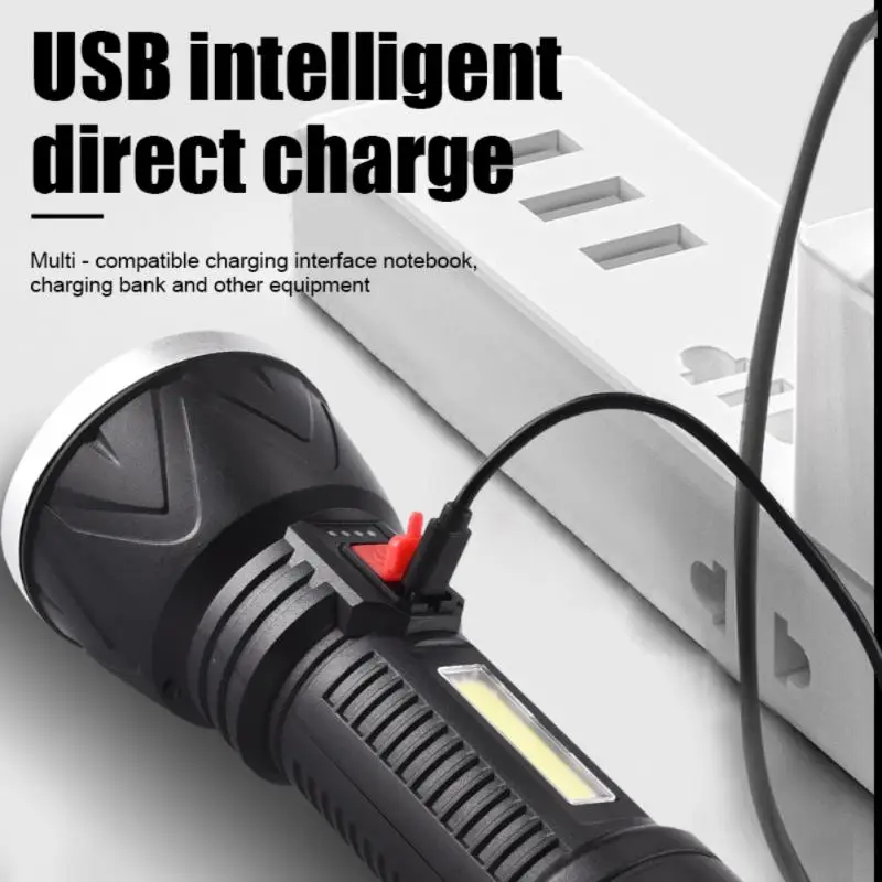 

Фонарик, яркий фонарик для дискотеки, светильник XPE + COB USB, перезаряжаемый водонепроницаемый фонарик для кемпинга, ручной фонарик, инструменты