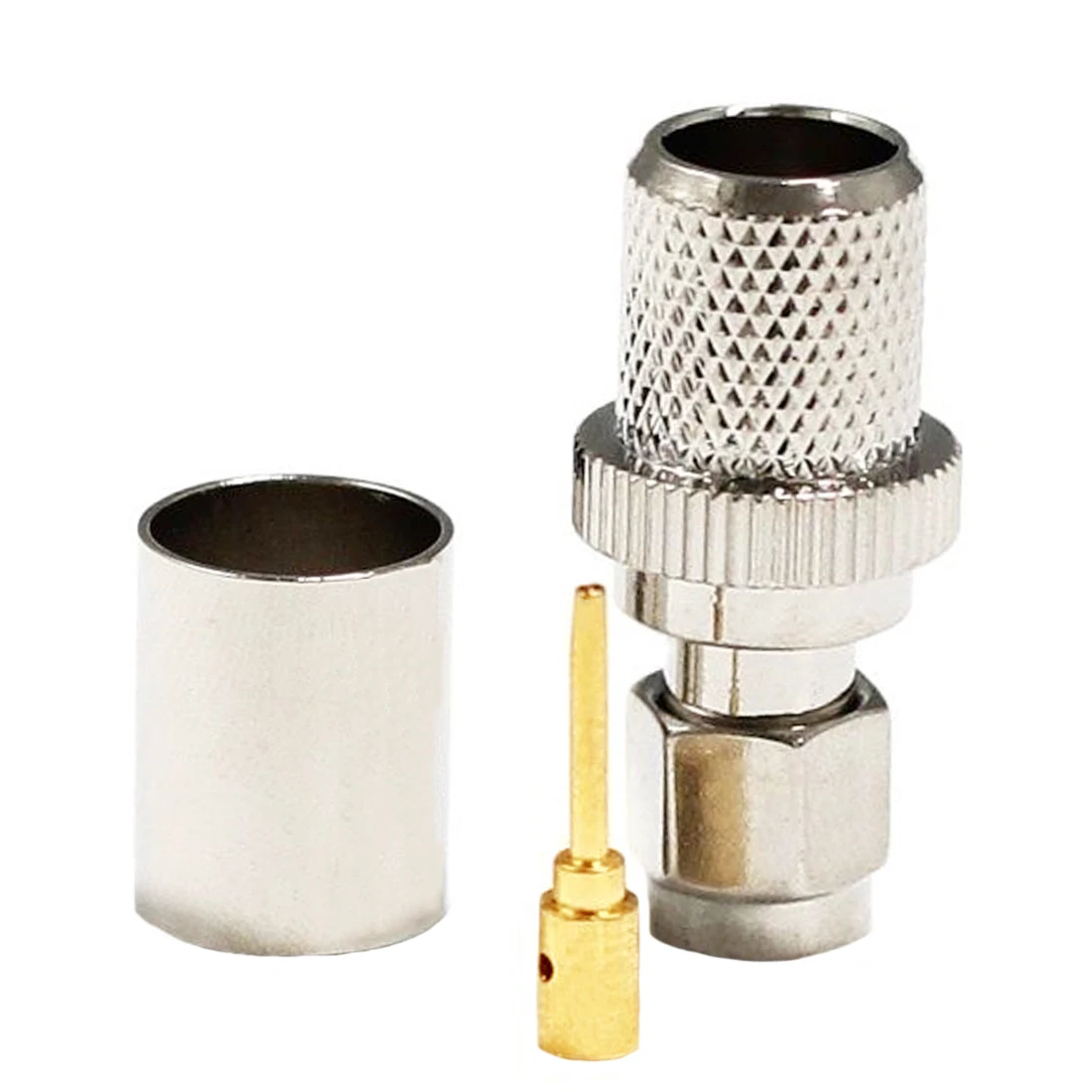 

1pc Reverse SMA Male with Socket RF Coax Connector Crimp for RG8 RG213 LMR400 Cable Straight Nickelplated Wholesale