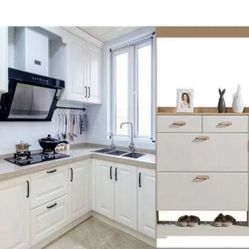 Деревянная ручка для хранения шкафа изогнутая