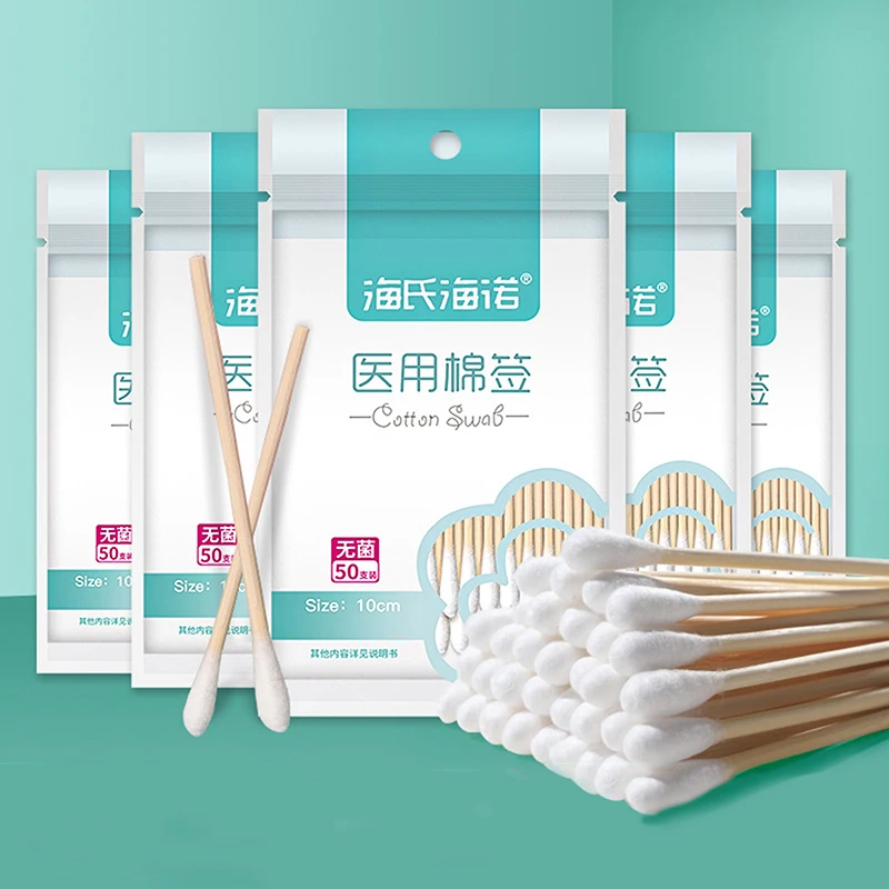 Одноразовые длинные ватные палочки медицинского класса для медицинской
