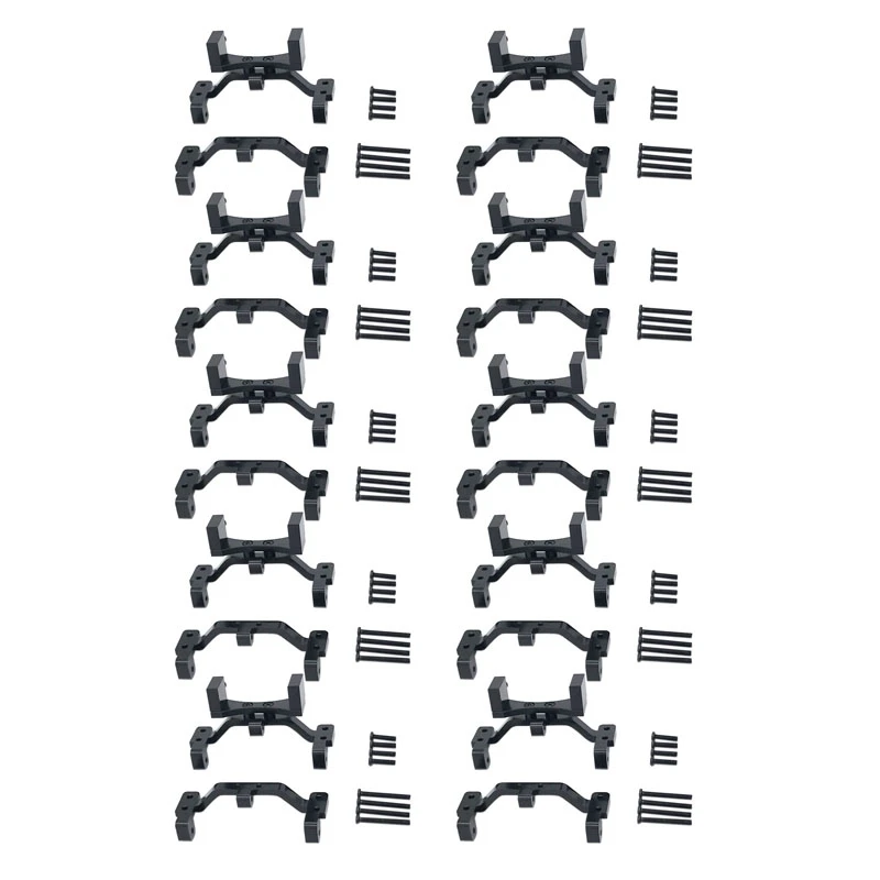 

10X For MN D90 D91 D96 MN99S 1/12 RC Car Upgrade Parts Metal Pull Rod Base Seat & Axle Up Servo Bracket Black