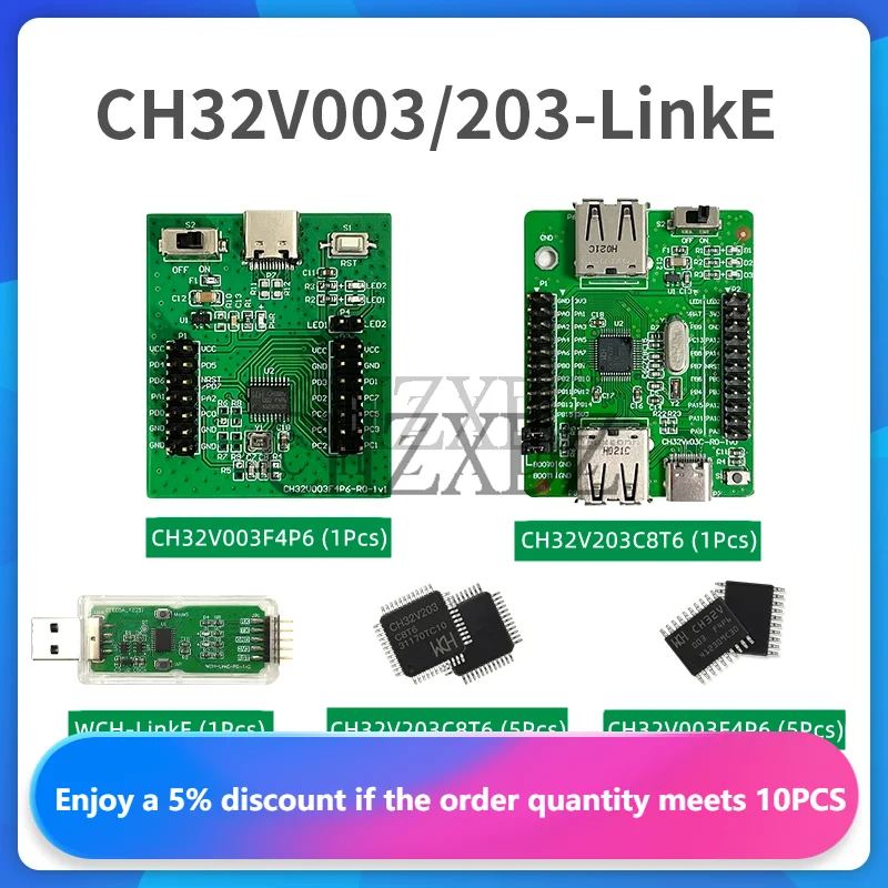 

100% Original CH32V203 Evaluation Board EVT System Board MCU Intelligent RISC-V MCU Demo Board CH32V203C8T6