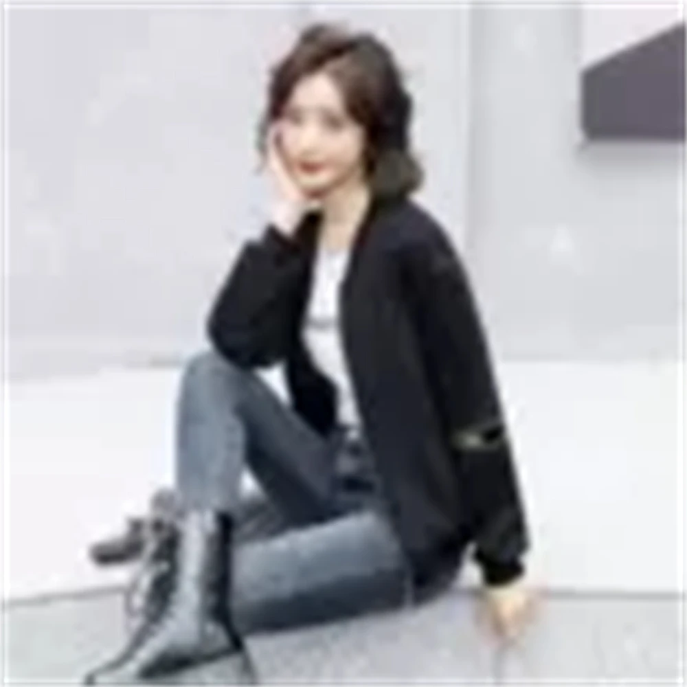 

European Style 2023 SpringAand Autumn New Casual Baseball Uniform Short Coat Women's Fashionable Printed Jacket Small Top