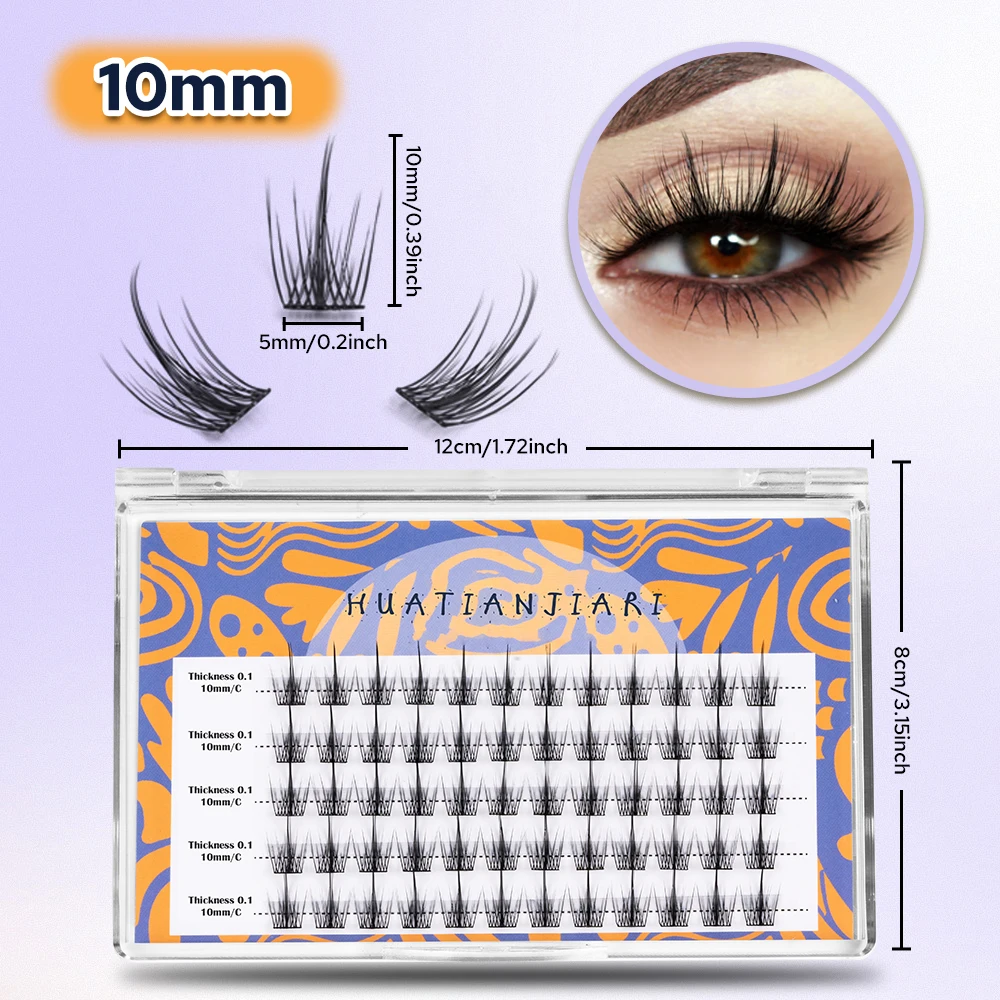 DIY 60 Clusters ресница ручной работы Extension натуральные сегментированные накладные