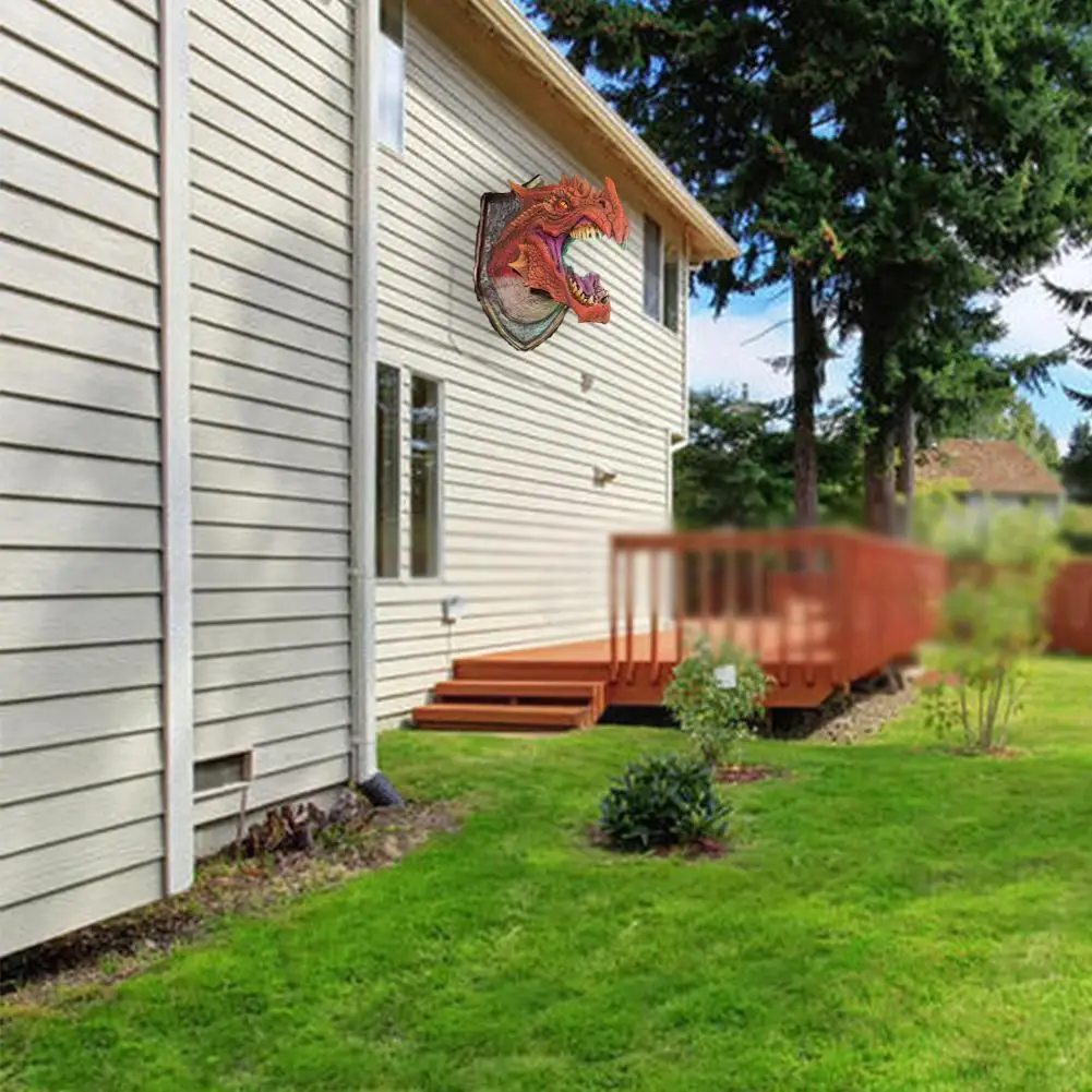 

3d Dragon Legends Prop Wall Mounted Dinosaur Sculpture Home Decor Party Decoration Art Supplies Garden Wall Sculpture Hallo B6f9