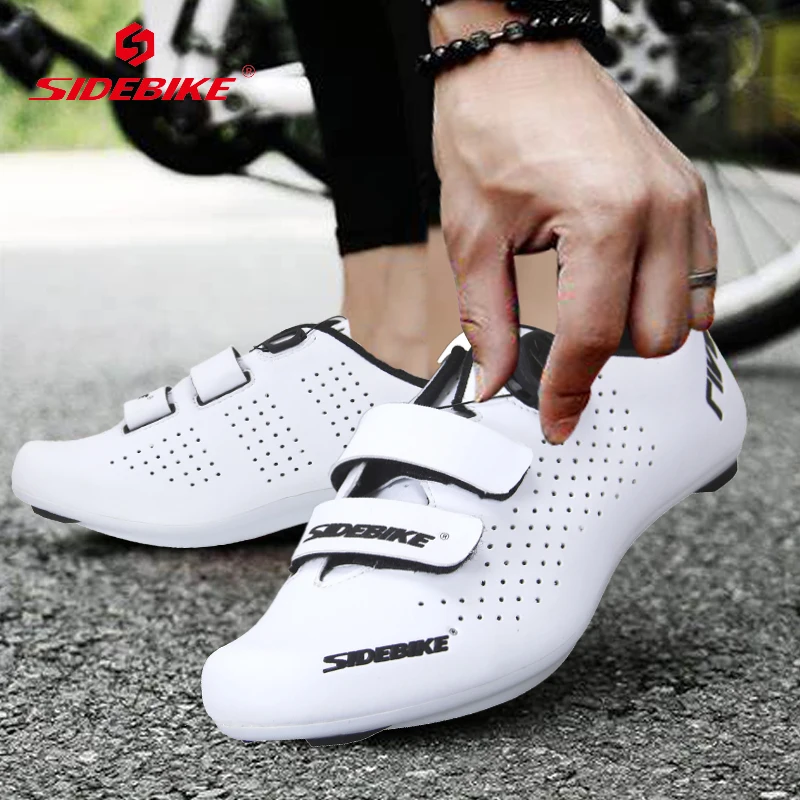 

Мужские кроссовки для дорожного велосипеда SIDEBIKE с нейлоновой подошвой, велосипедная обувь для шоссейного велосипеда с открытым верхом, самоблокирующаяся велосипедная обувь, гоночная обувь